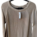 Switch Henry New York Lurex Metallic Pointelle Festive Asymmetrical Tunic Gold L NEW 3 image