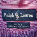 Switch Ralph Lauren Blake Vintage 90s Preppy Ivy League Purple Gingham Shirt Mens XL 2 image