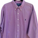 Switch Ralph Lauren Blake Vintage 90s Preppy Ivy League Purple Gingham Shirt Mens XL 3 image