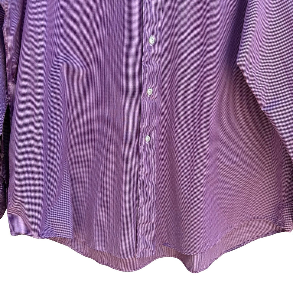 Ralph Lauren Blake Vintage 90s Preppy Ivy League Purple Gingham Shirt Mens XL