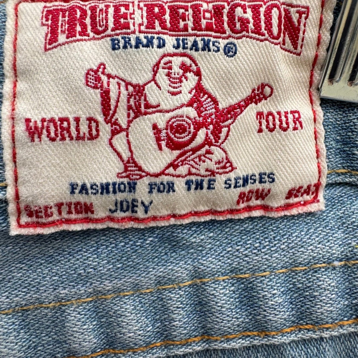True Religion Joey Vintage Y2K Trashy Low Rise Denim Cut Off Shorts 26 Coachella