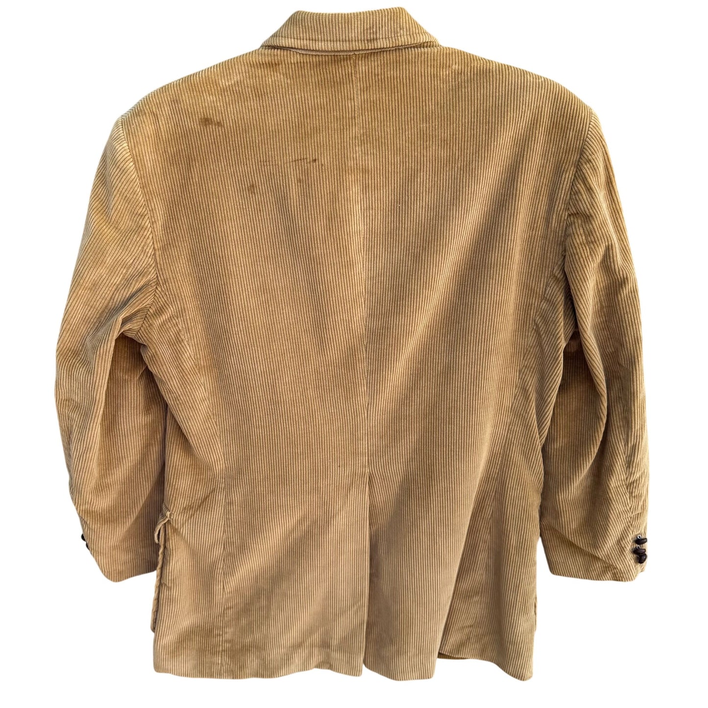 Cambridge Classics Mervyns Vintage Tan Corduroy Blazer Jacket 38R Leather Button