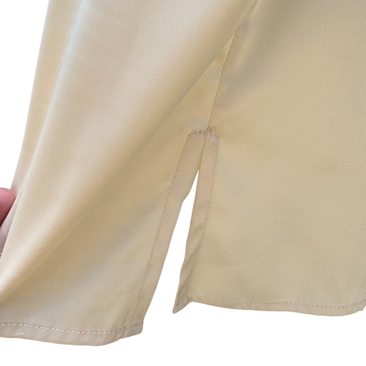 Silk Assets Diane Von Furstenberg Beige Sleeveless Scoop Neck Tank Top Blouse L