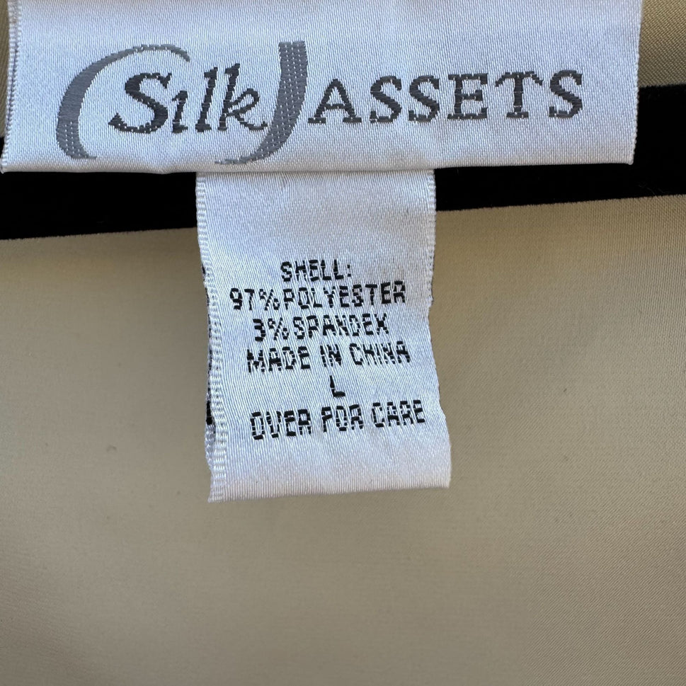 Silk Assets Diane Von Furstenberg Beige Sleeveless Scoop Neck Tank Top Blouse L