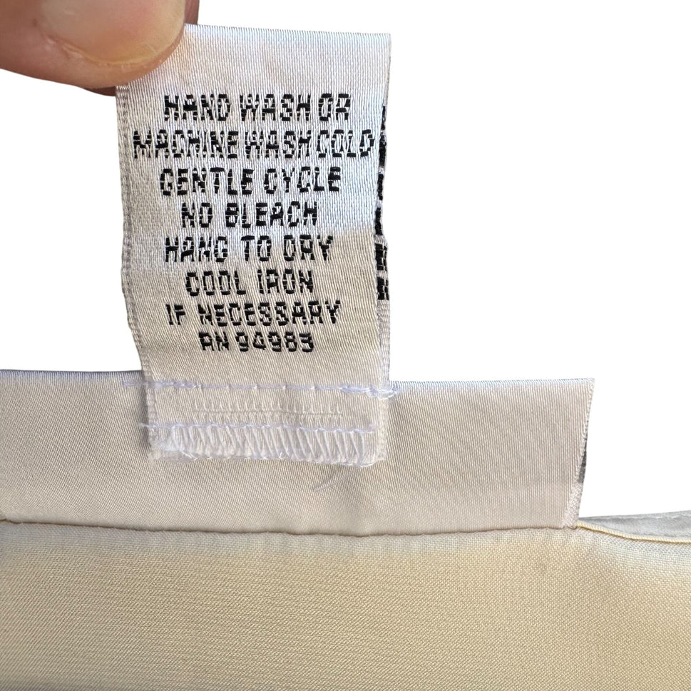 Silk Assets Diane Von Furstenberg Beige Sleeveless Scoop Neck Tank Top Blouse L