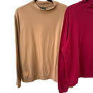 Switch Scandia Woods Vintage Mens Long-Sleeve Mock Neck Shirts Set Of 2 Beige &amp; Red XLG 3 image