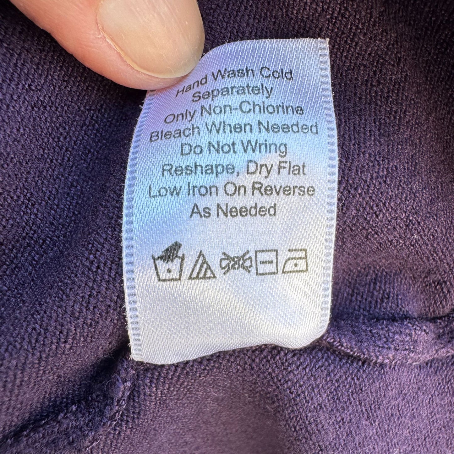 Coldwater Creek Womens Purple Mock Neck Stretch Short Sleeve Sweater Blouse 1X