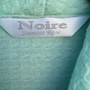 Switch Noire Jasmine Rose Mint Green Waffle Knit Mid Length Robe Large Cozy Loungewear 2 image
