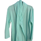 Switch Noire Jasmine Rose Mint Green Waffle Knit Mid Length Robe Large Cozy Loungewear 3 image