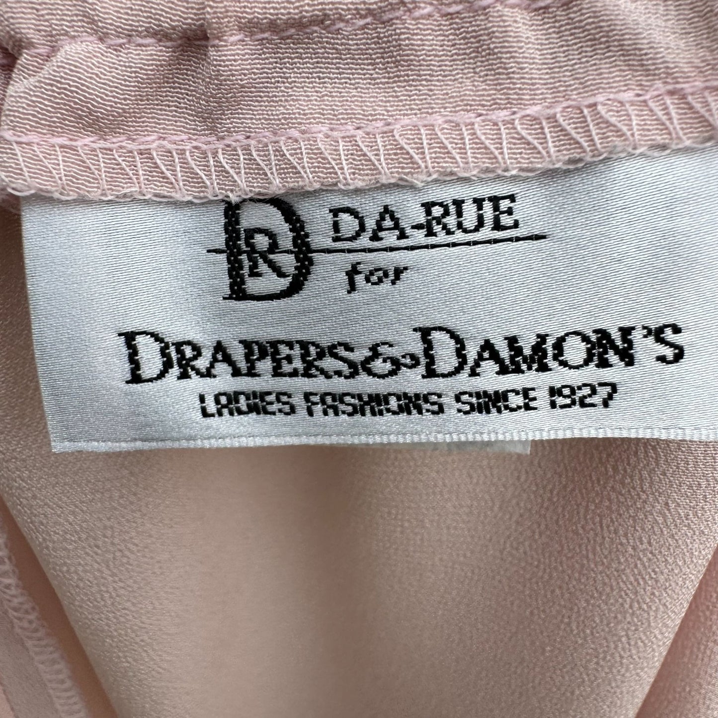 Da Rue For Draper & Damons Sleeveless Blush Pink Side Vent Top & Pants Set 14