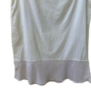 Switch Minimalist Coastal White Cotton Midi Skirt Satin Contrast Hem Boho Clean Girl M 2 image