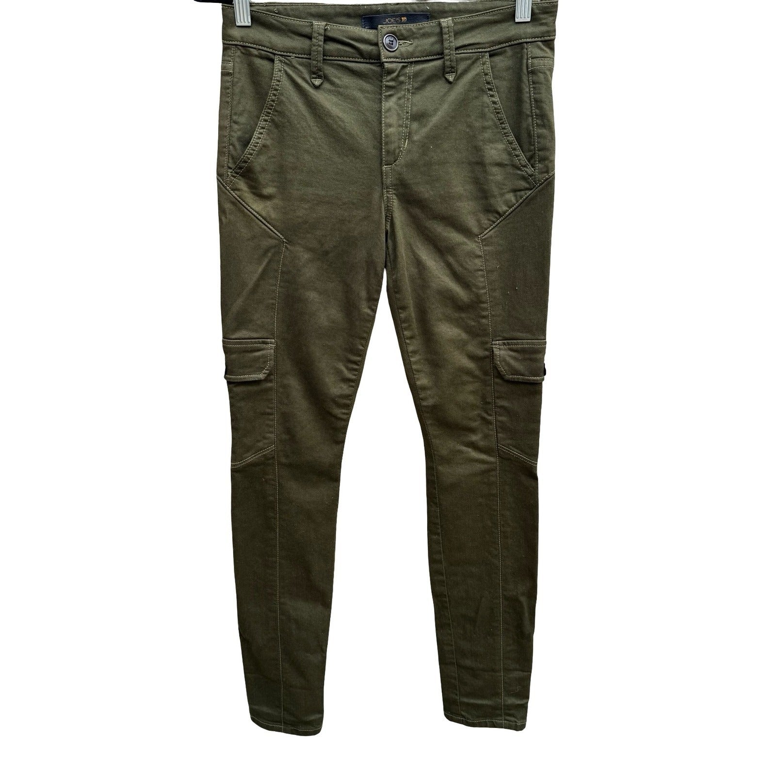 Joes Jeans Utility Military Cargo Gorpcore Moto Pants Olive Drab Womens 26 USA