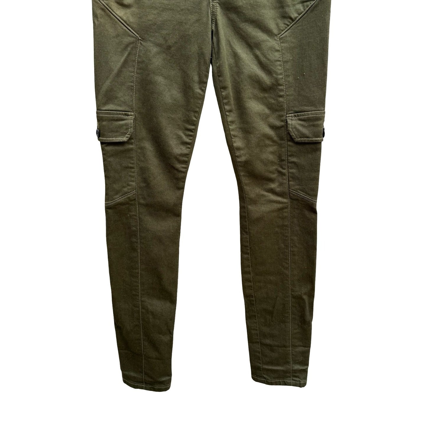 Joes Jeans Utility Military Cargo Gorpcore Moto Pants Olive Drab Womens 26 USA