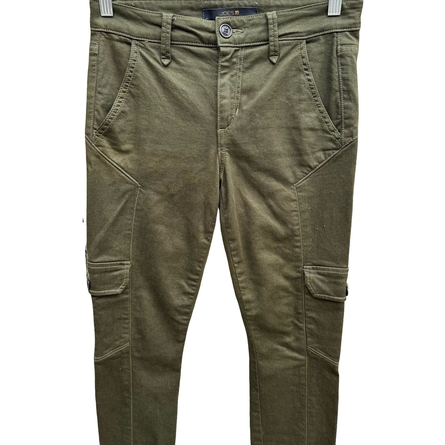 Joes Jeans Utility Military Cargo Gorpcore Moto Pants Olive Drab Womens 26 USA