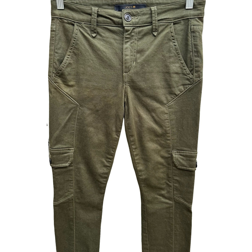 Joes Jeans Utility Military Cargo Gorpcore Moto Pants Olive Drab Womens 26 USA
