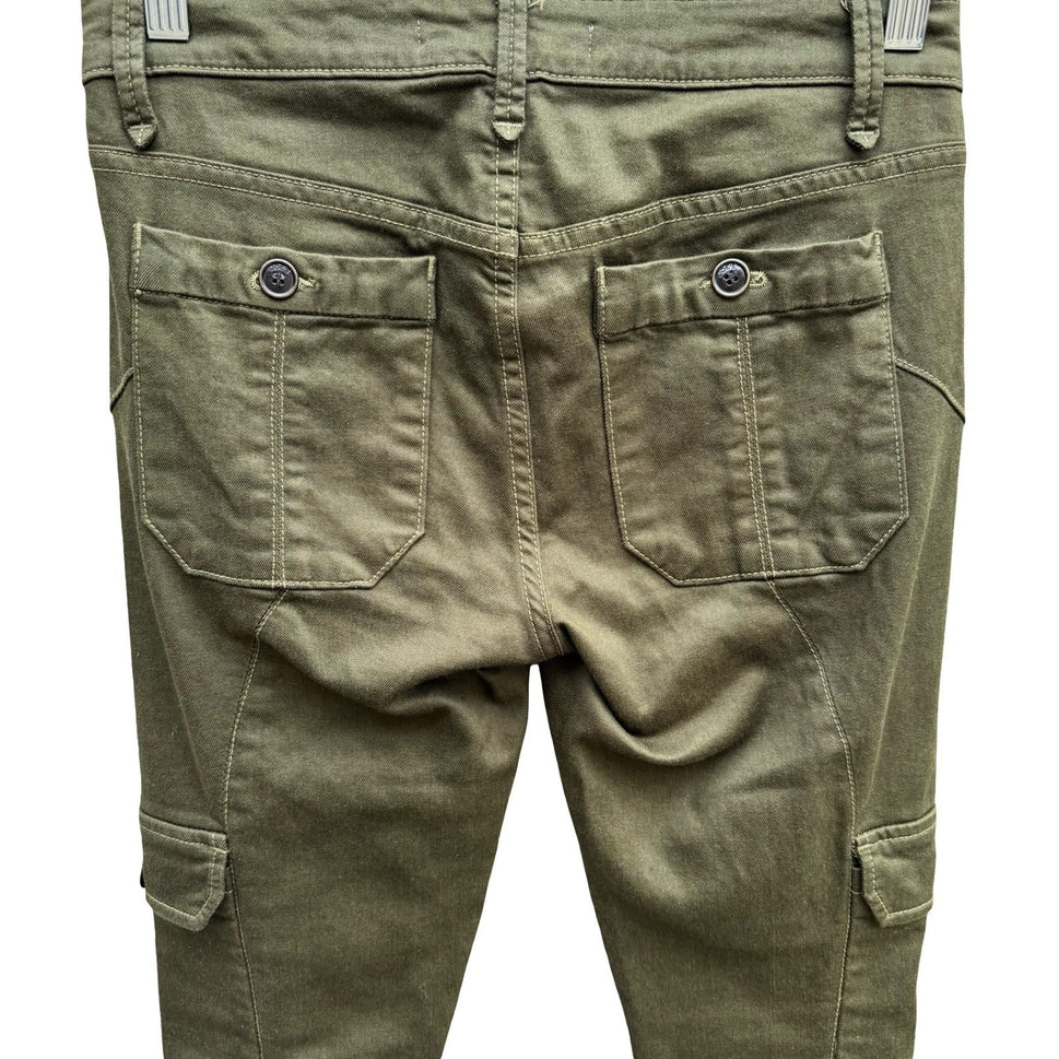 Joes Jeans Utility Military Cargo Gorpcore Moto Pants Olive Drab Womens 26 USA