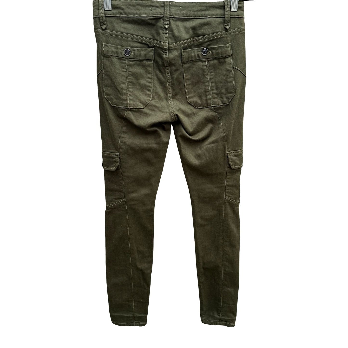 Joes Jeans Utility Military Cargo Gorpcore Moto Pants Olive Drab Womens 26 USA
