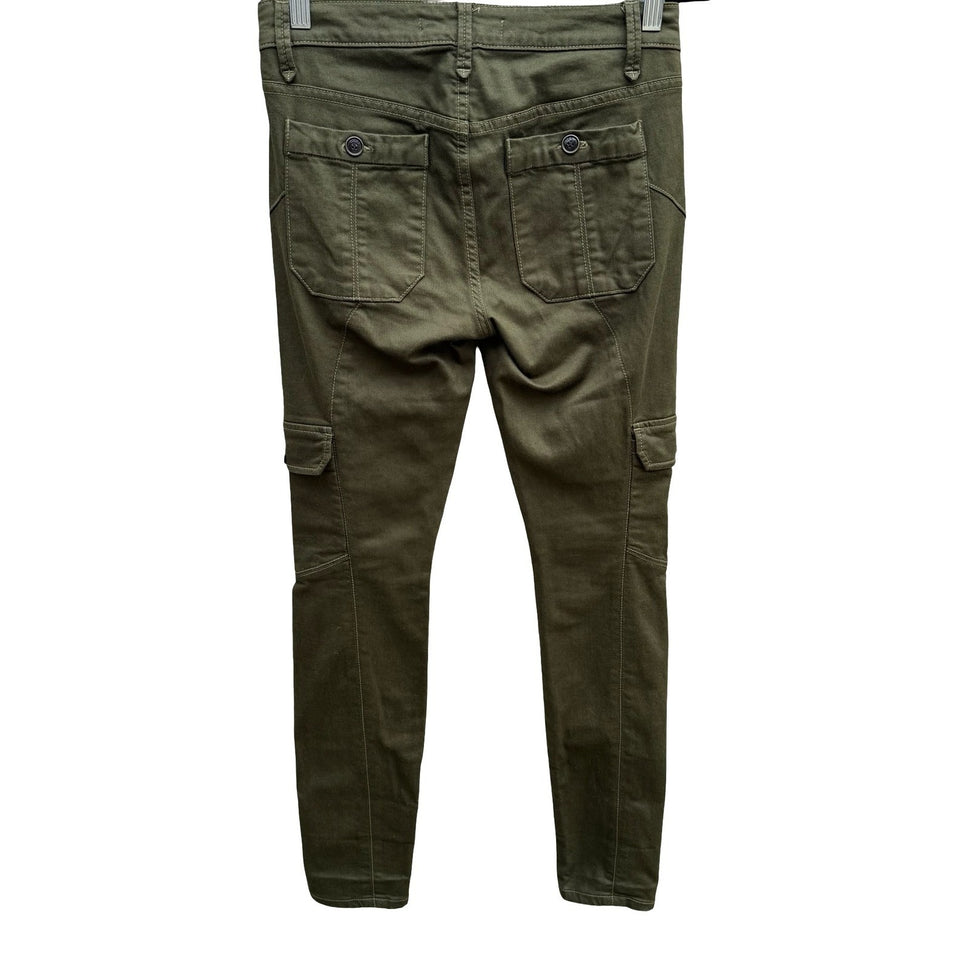 Joes Jeans Utility Military Cargo Gorpcore Moto Pants Olive Drab Womens 26 USA