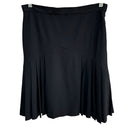 Switch Elevenses Anthropologie Black Preppy Fit &amp; Flare Pleated Lace Trim Mini Skirt 6 2 image