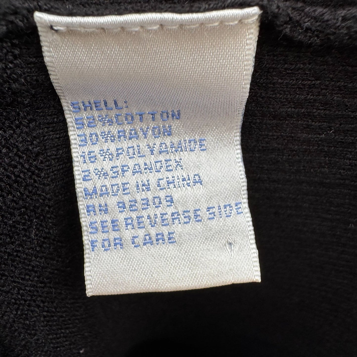 Diane Gilman DG2 Black Long Sleeve Knit Cowl Neck Sweater Button Sleeve Epaulets