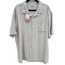 Switch Jachs NY Mens M Southampton Stone Linen Camp Collar Button Up Shirt NEW Coastal 2 image