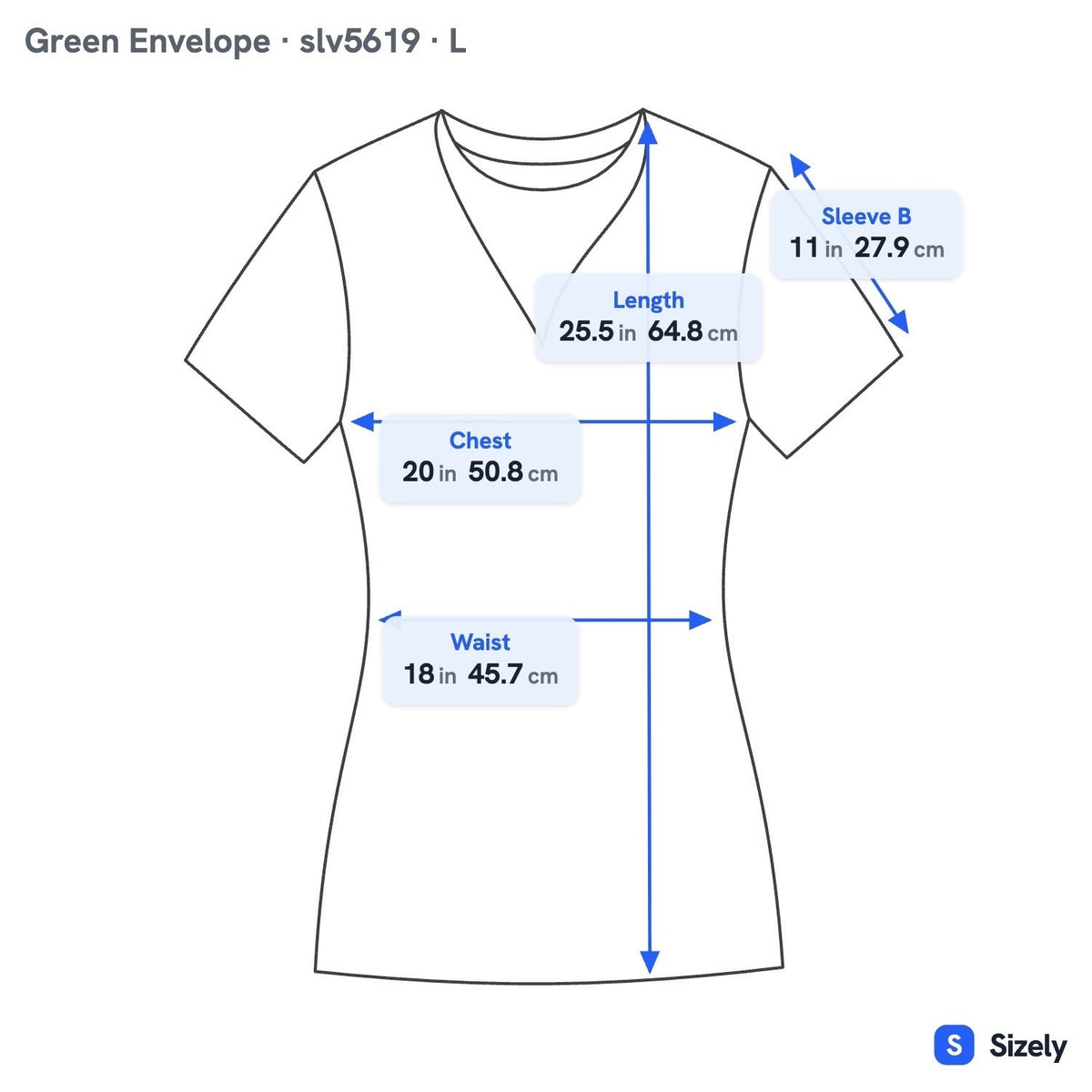 Green Envelope Minimalist Career Tie Flutter Sleeve Blouse Royal Blue L NEW