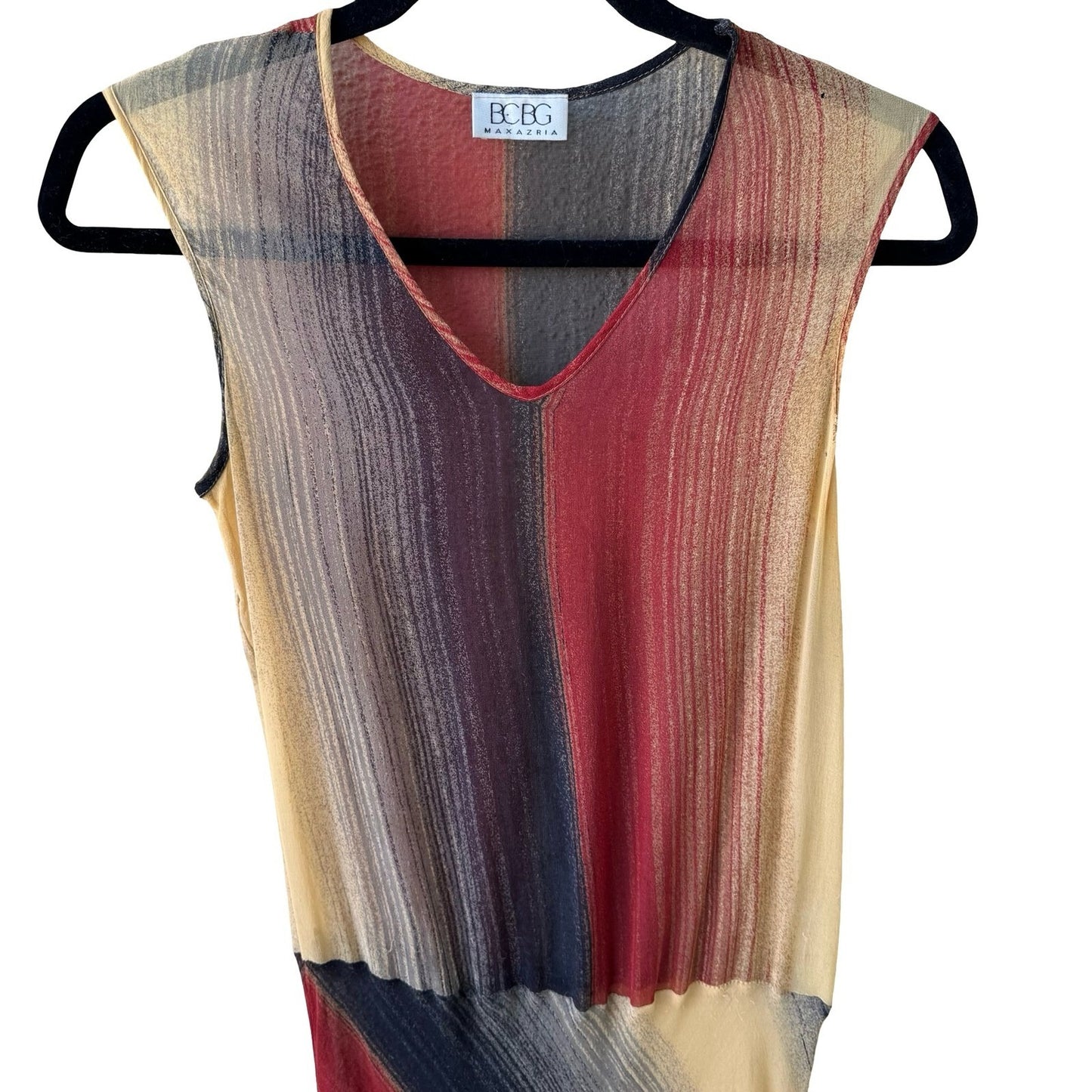 BCBG Max Azria Y2K Silk Sheer Ethereal Whimsigoth Mesh Drop Waist Maxi Dress