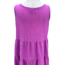 Switch Tumbleweeds Vintage Purple Cotton Tiered Maxi Dress Sleeveless M Lagenlook Artsy 3 image