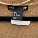 Switch HM Minimalist Layering Longline Tunic Sweater Wool Blend Pockets Camel Womens L 2 image