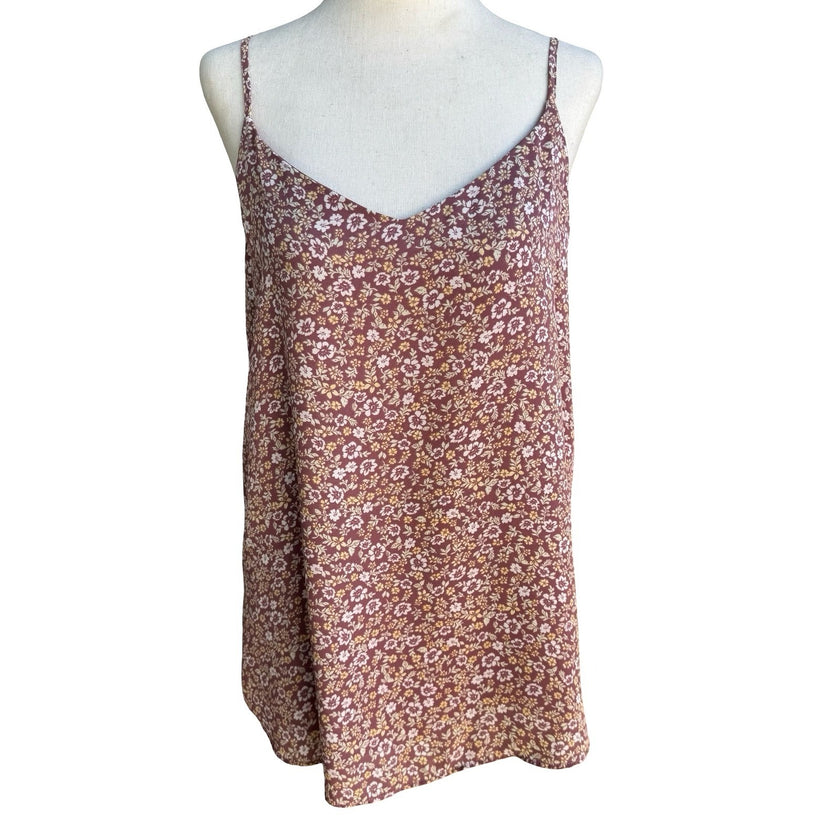Hippie Rose Boho Floral Dainty Cami Top Feminine Romantic Cottagecore Womens L