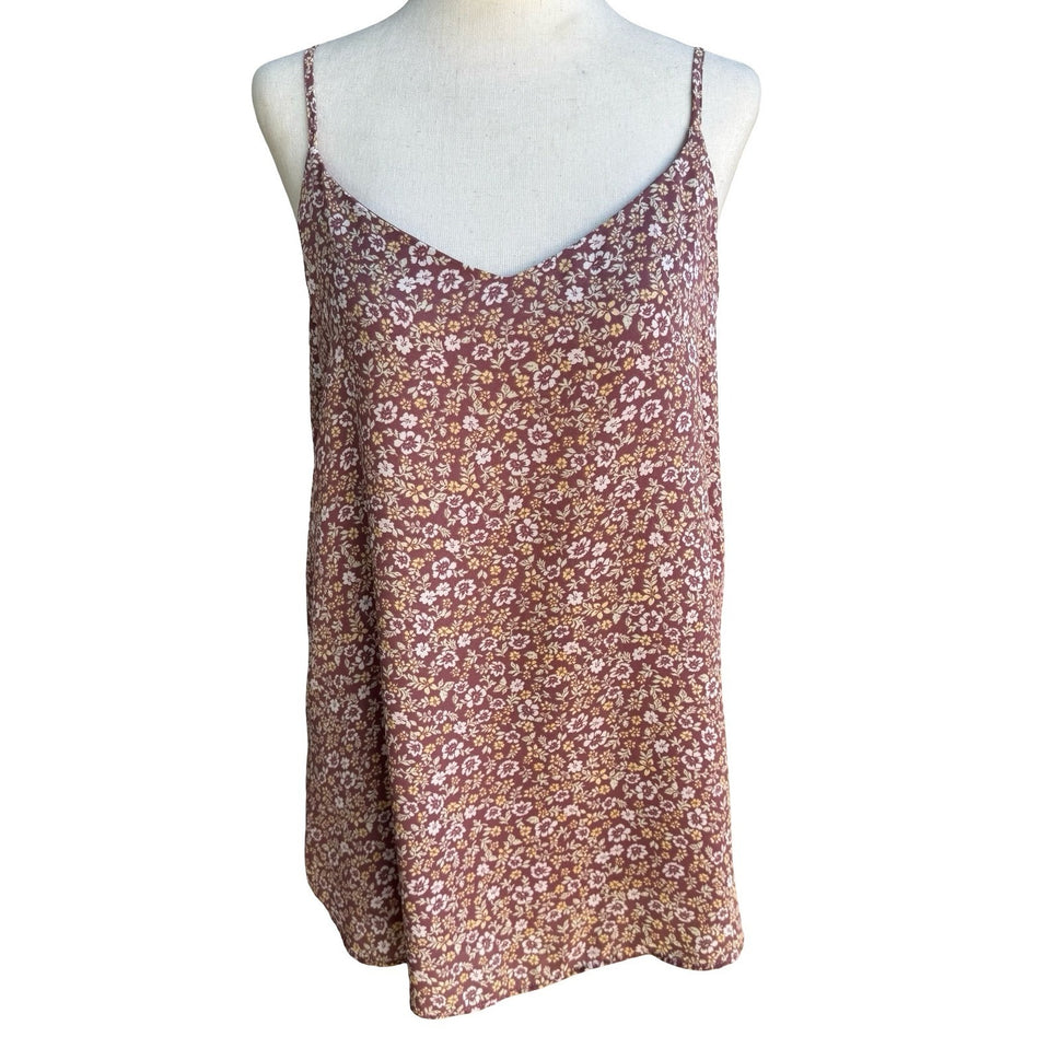 Hippie Rose Boho Floral Dainty Cami Top Feminine Romantic Cottagecore Womens L