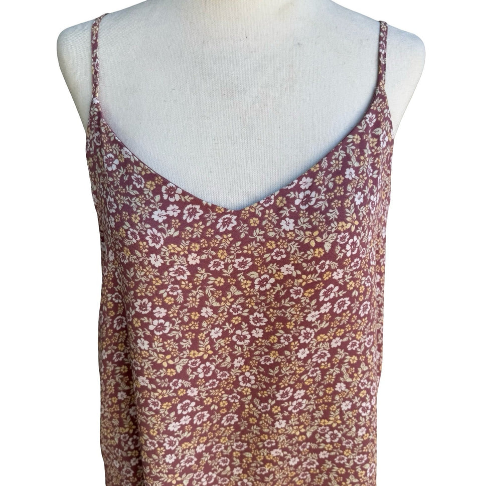 Hippie Rose Boho Floral Dainty Cami Top Feminine Romantic Cottagecore Womens L