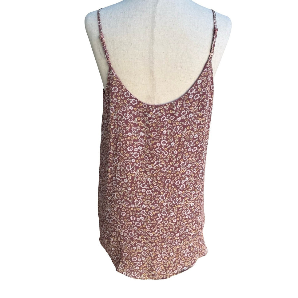Hippie Rose Boho Floral Dainty Cami Top Feminine Romantic Cottagecore Womens L