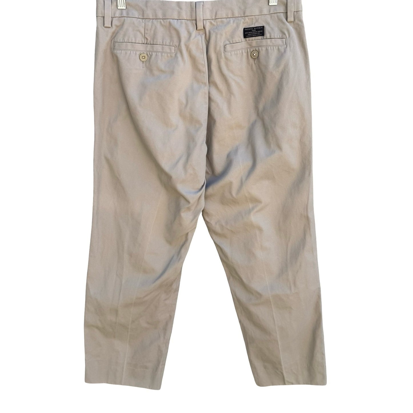 Banana Republic Gavin Chino Pants Mens 33 Khaki Straight Leg Minimalist Workwear