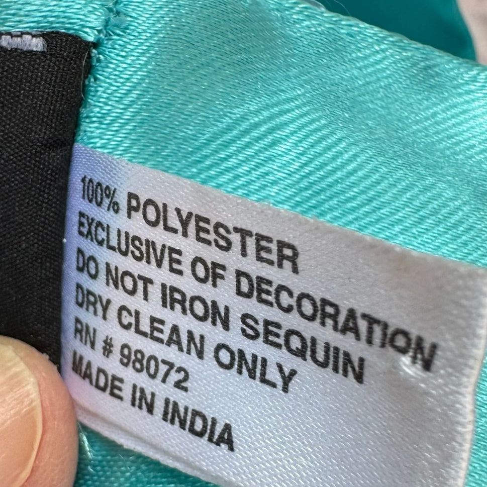 Cejon Accessories Womens Vintage Sequin Turquoise Glam Sash Wrap Belt Tie Obi OS