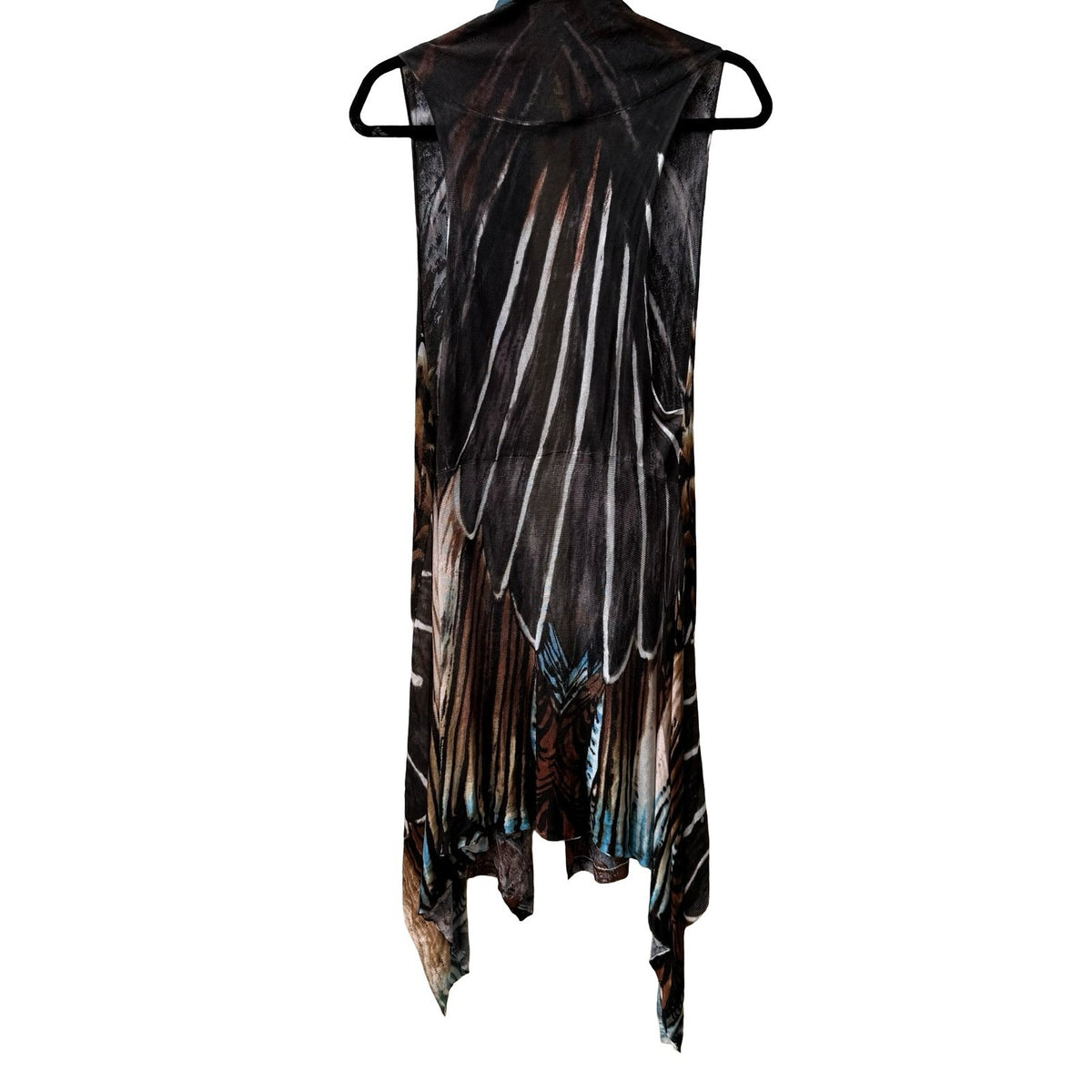 Adore Butterfly Wing Whimsigoth Boho Layering Open Front Vest Duster CardiganXL