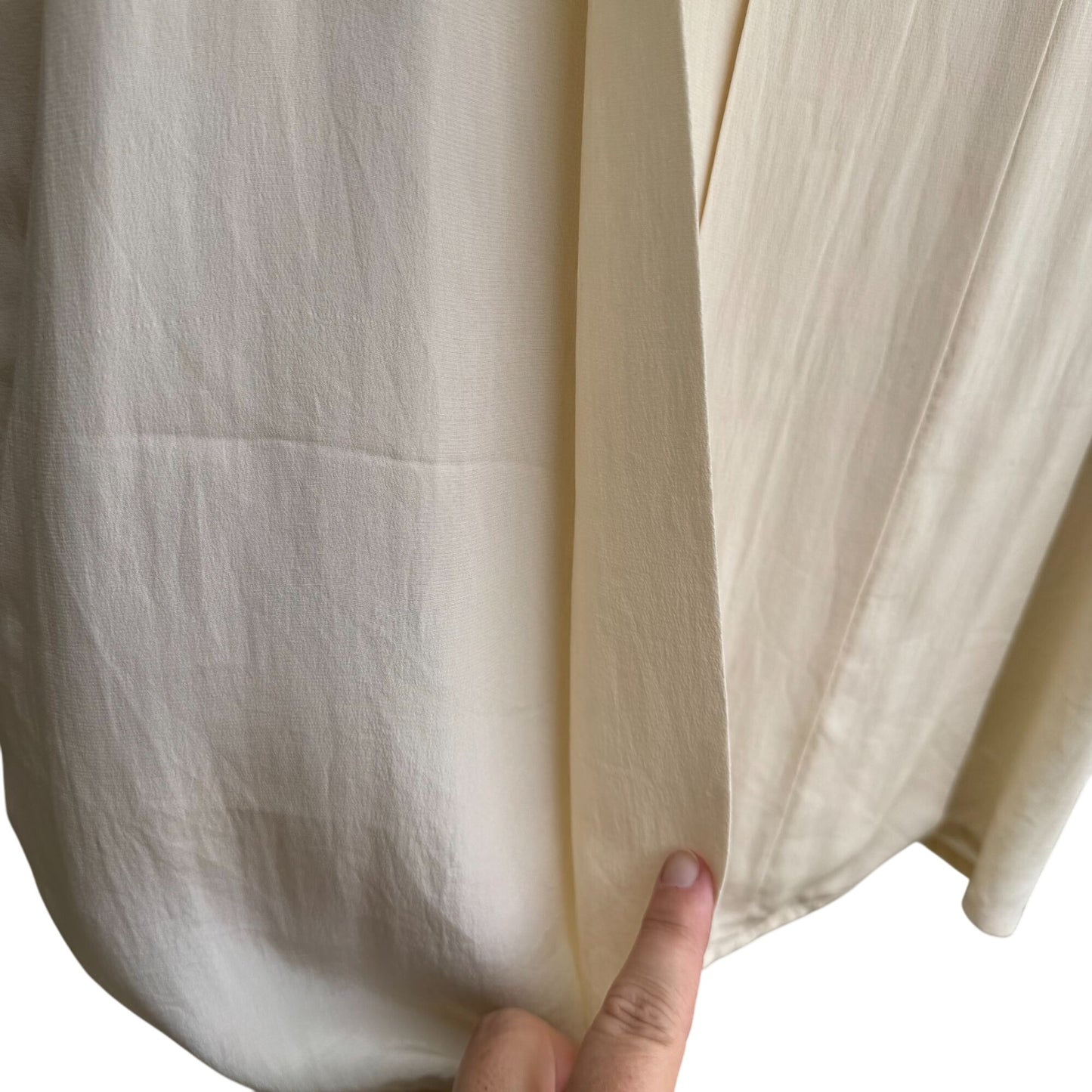 Nordstrom Town Square Vintage Silk Ivory Womens Blouse Short Sleeve Blouse 18