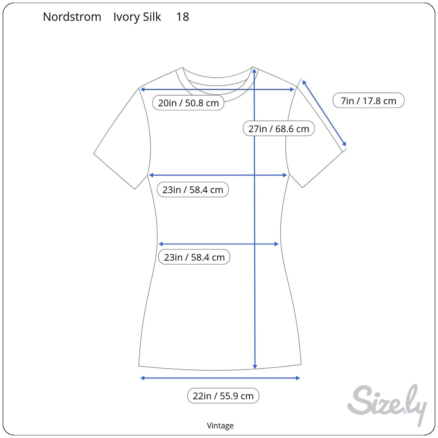 Nordstrom Town Square Vintage Silk Ivory Womens Blouse Short Sleeve Blouse 18