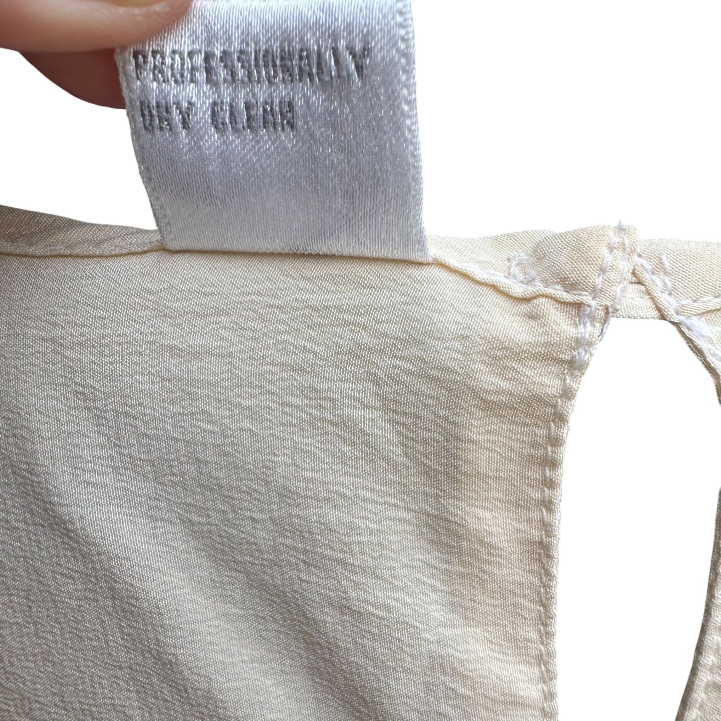 Nordstrom Town Square Vintage Silk Ivory Womens Blouse Short Sleeve Blouse 18