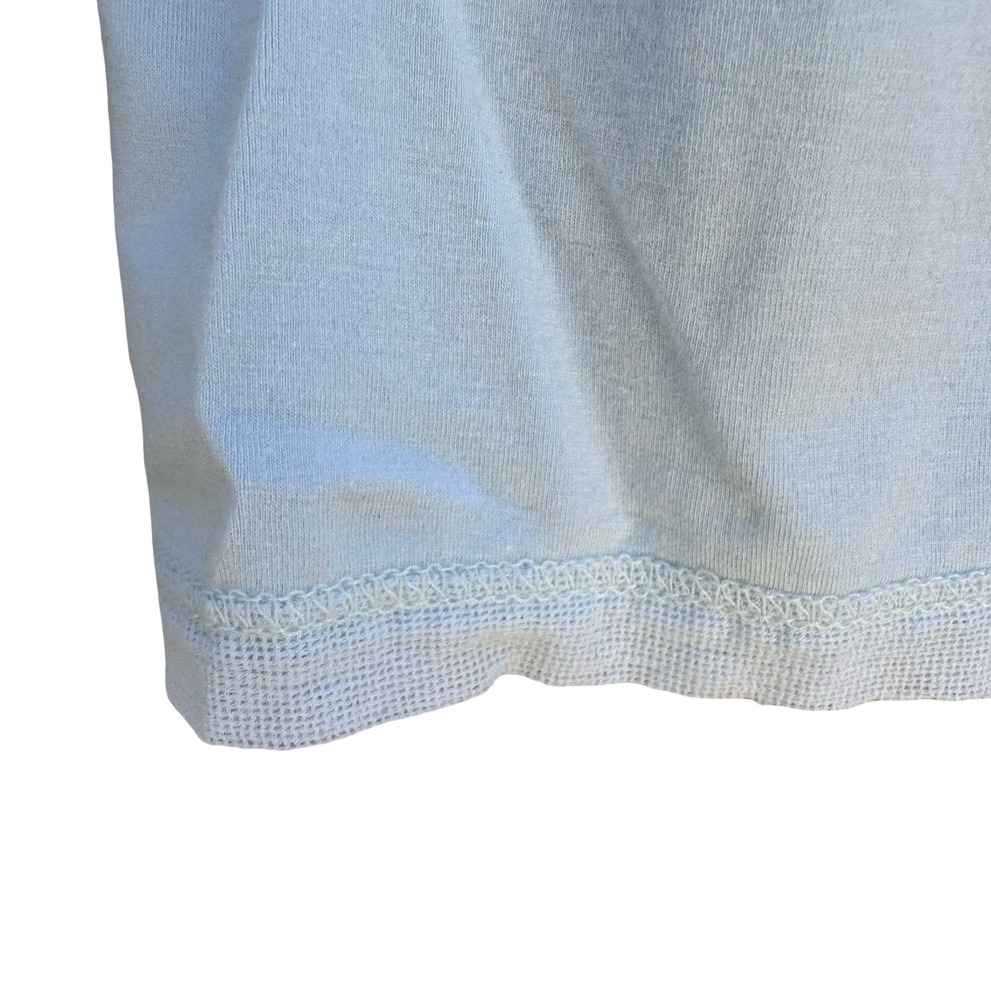 Banana Republic MInimalist V-Neck Layering Mesh Trim Top Womens XL Pastel Blue