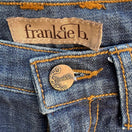 Switch Frankie B Y2K Low Rise Denim Micro Shorts McBling Indie Sleaze Slit Hem Women 32 2 image