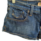 Switch Frankie B Y2K Low Rise Denim Micro Shorts McBling Indie Sleaze Slit Hem Women 32 3 image
