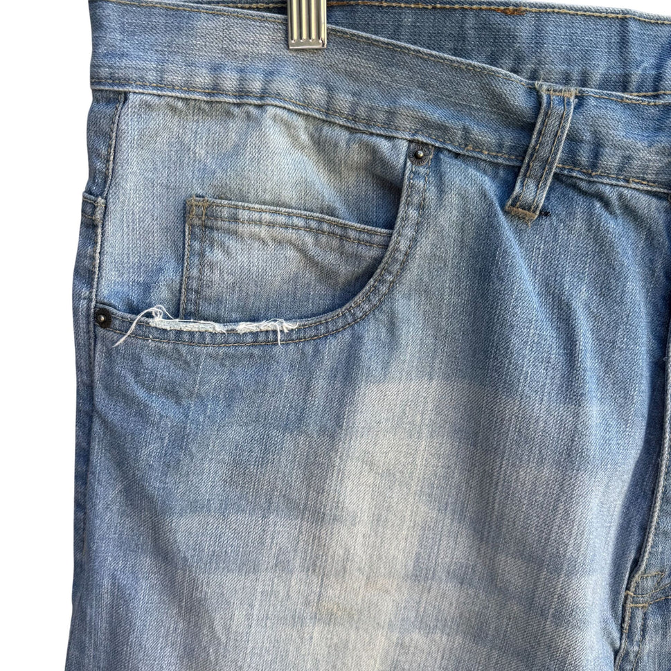 G Unit Heavy Weight Wear Vintage Mens Streetwear Hip Hop Blue Denim Shorts 44