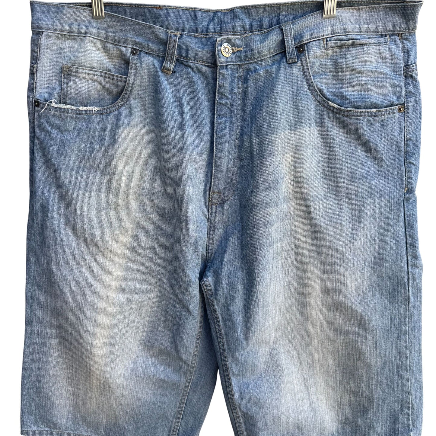 G Unit Heavy Weight Wear Vintage Mens Streetwear Hip Hop Blue Denim Shorts 44