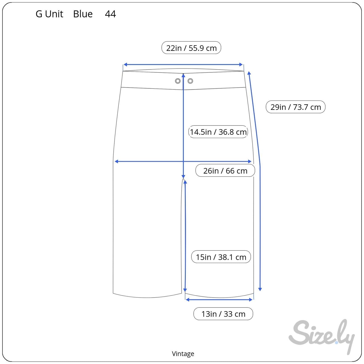 G Unit Heavy Weight Wear Vintage Mens Streetwear Hip Hop Blue Denim Shorts 44