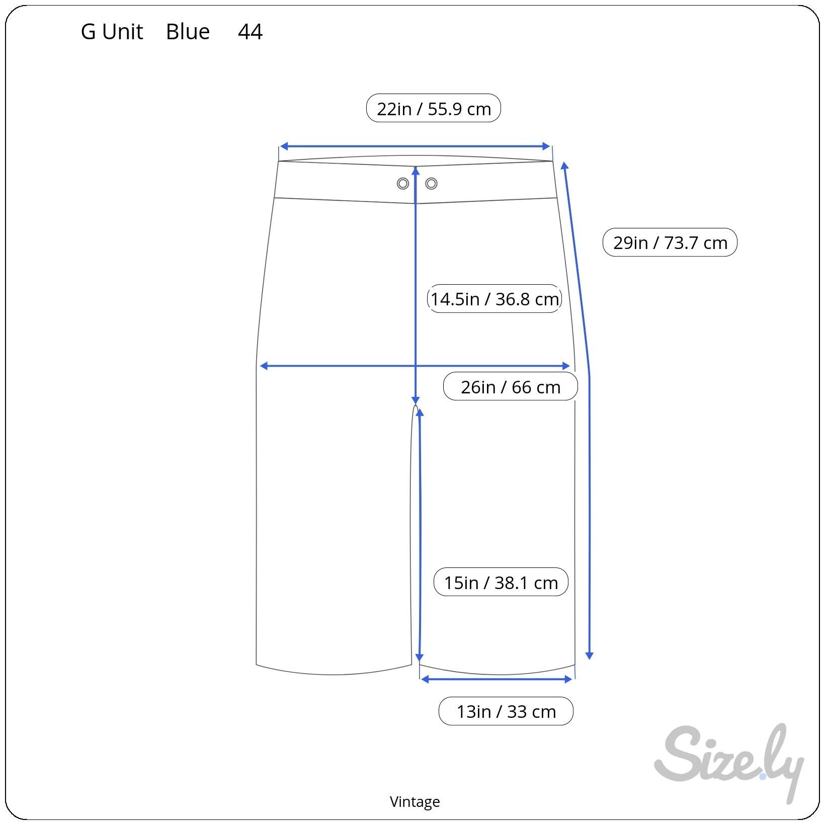 G Unit Heavy Weight Wear Vintage Mens Streetwear Hip Hop Blue Denim Shorts 44