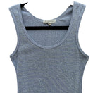 Switch Younique Women&#39;s Gray Silver Stud Metal Grommet Embellished Cotton Tank Top - S 2 image