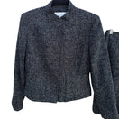 Switch Collection 59 Bloomingdales Vintage Womens Black Tweed Boucle Blazer Skirt Suit 6P 2 image