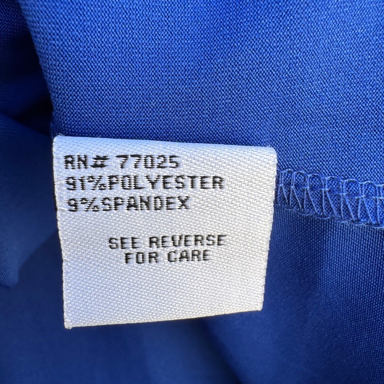 G by Giuliana Rancic Royal Blue Cowl Neck Long Sleeve Top Large Raglan Stretch