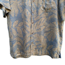 Switch Tommy Bahama Mens XL Beige/Blue Striped Tropical Short-Sleeve Button-Up Shirt 3 image